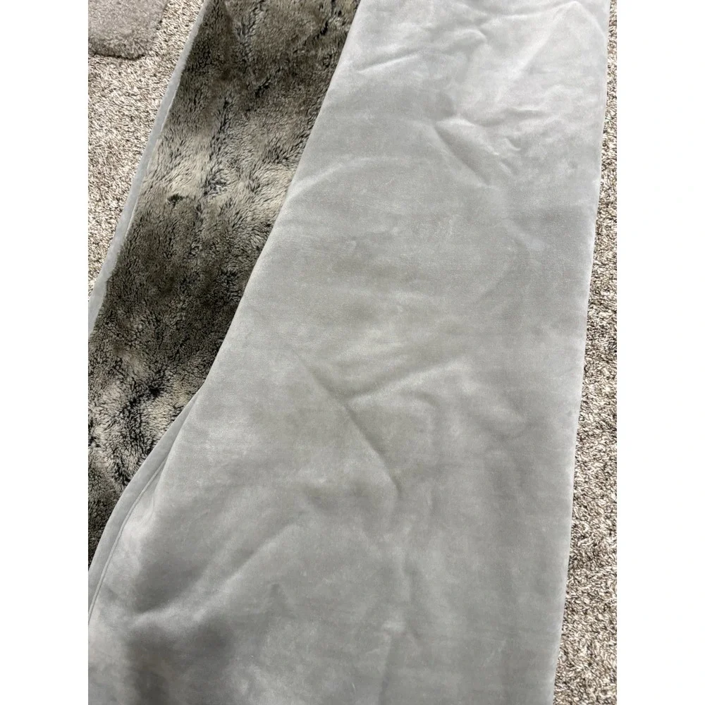Pottery Barn Grey Faux Fur‎ Throw Blanket 50x60